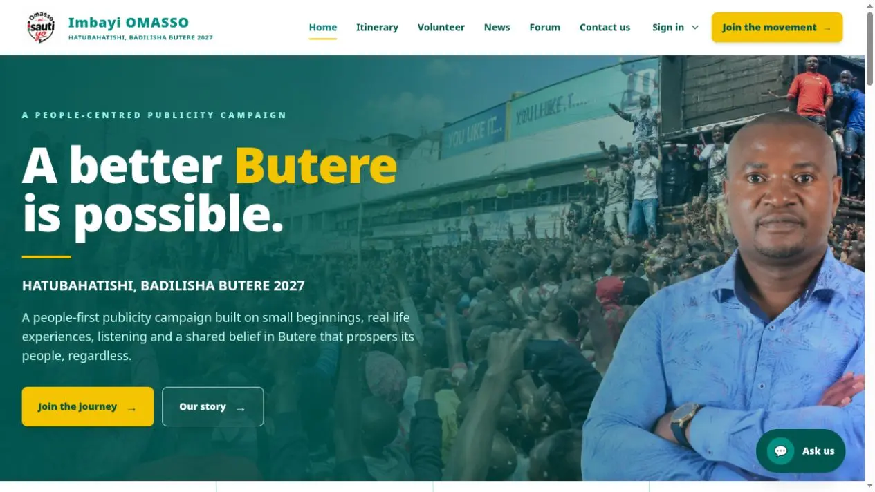 Imbayi OMASSO — Campaign Website